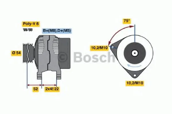Alternator 0986042091 Bosch