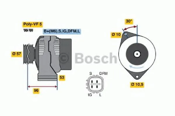 Alternator 0986049221 Bosch