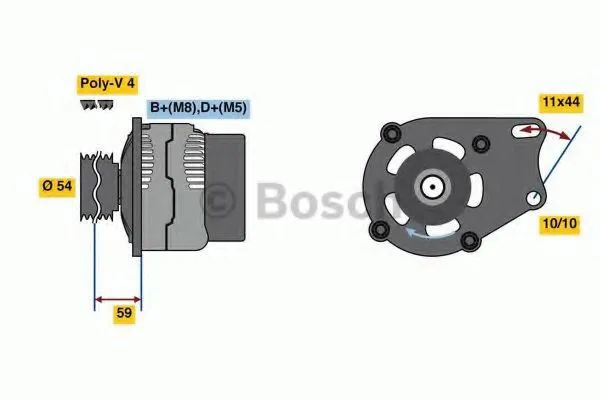 Alternator 0986080490 Bosch