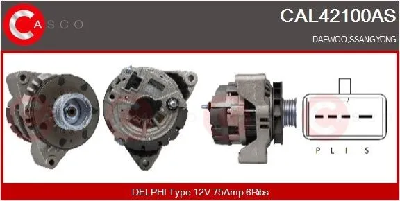 Alternator CAL42100AS Casco