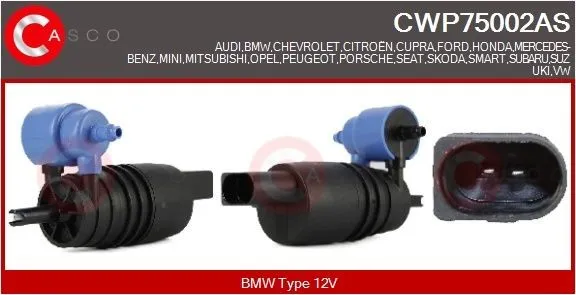 Pompka spryskiwacza szyby przedniej/tylnej CWP75002AS Casco