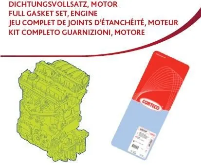Zestaw uszczelek silnika pełny 83403959 Corteco