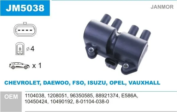 Cewka zapłonowa JM5038 Janmor