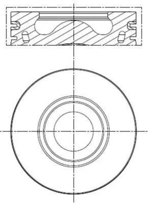 Tłok, komplet do jednego cylindru, STD 013PI00137000 Mahle Original