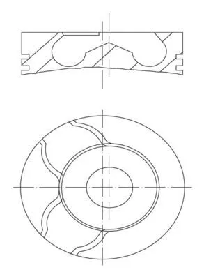 Tłok, komplet do jednego cylindru, STD 021PI00122000 Mahle Original