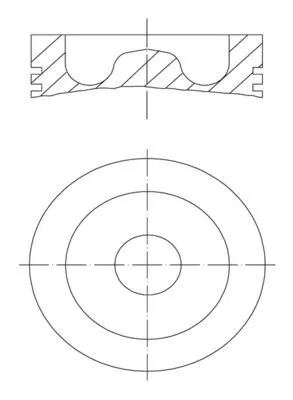 Tłok, komplet do jednego cylindru, STD 061PI00128000 Mahle Original