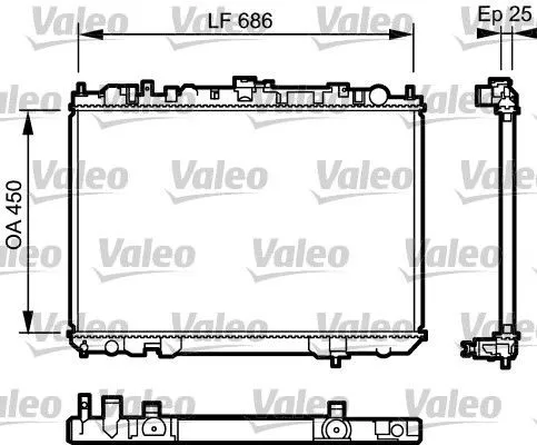 Chłodnica silnika 735081 VALEO