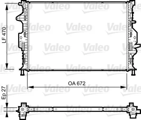 Chłodnica silnika 735374 VALEO