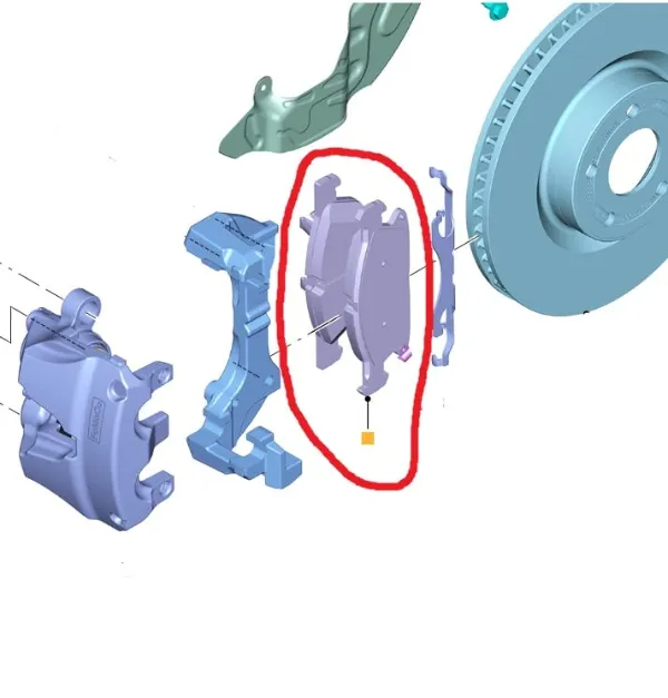 Klocki hamulcowe przednie tarczowe NZ6Z2001A Ford