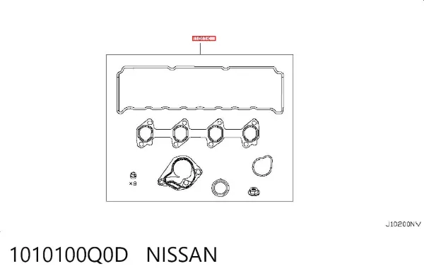Zestaw uszczelek silnika pełny 1010100Q0D Nissan/Infiniti