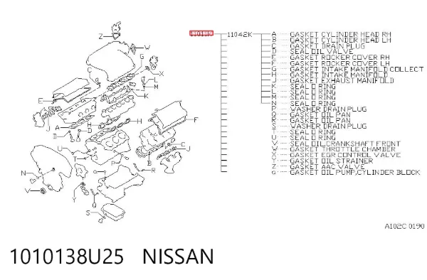 Zestaw uszczelek silnika pełny Nissan Maxima A32