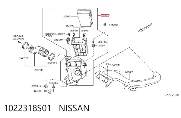 Obudowa filtra powietrza Nissan Qashqai +2 I