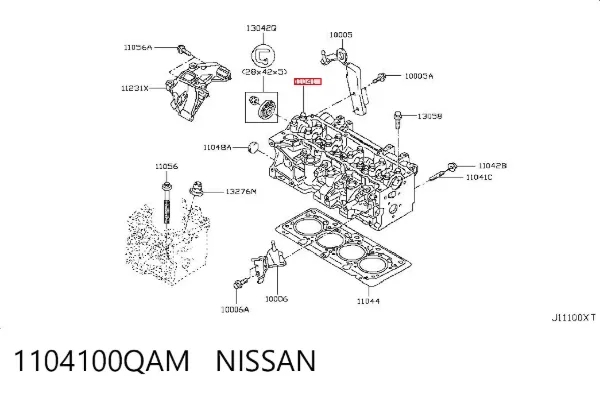 Głowica cylindrów 1104100QAM Nissan/Infiniti