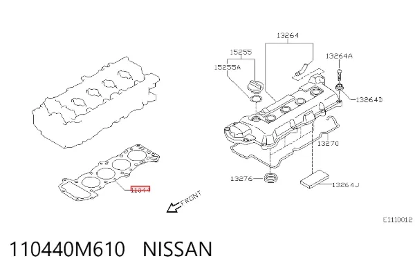 Uszczelka głowicy cylindrów 110440M610 Nissan/Infiniti