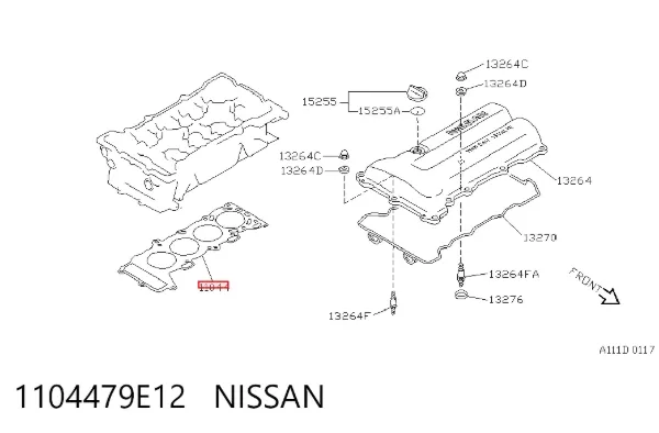 Uszczelka głowicy cylindrów Nissan Serena C23