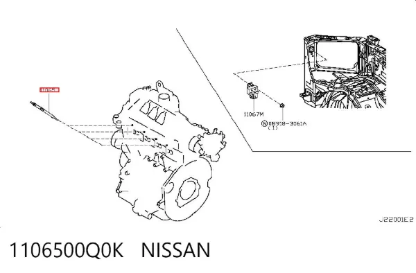 Świeca żarowa 1106500Q0K Nissan/Infiniti