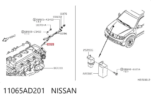 Świeca żarowa 11065AD201 Nissan/Infiniti