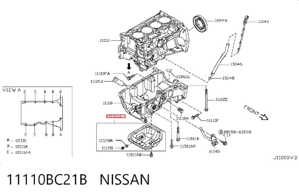 Miska olejowa silnika 11110BC21B Nissan/Infiniti