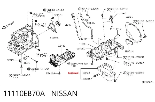 Miska olejowa silnika 11110EB70A Nissan/Infiniti