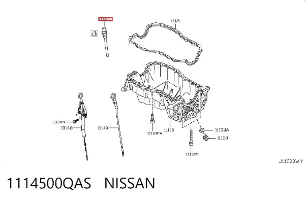 Czujnik poziomu oleju silnikowego 1114500QAS Nissan/Infiniti
