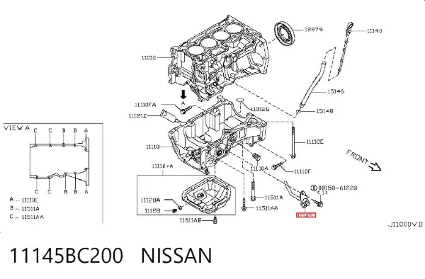 Czujnik poziomu oleju silnikowego 11145BC200 Nissan/Infiniti