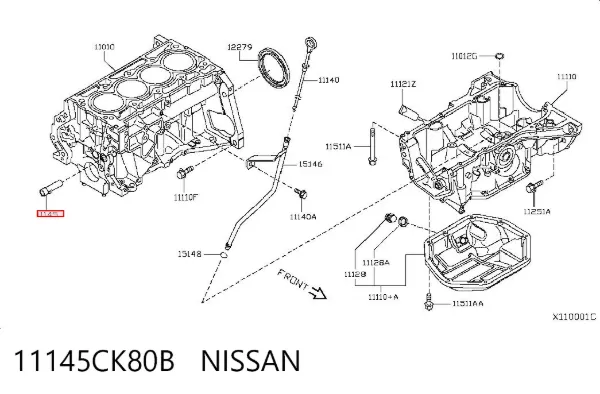 Czujnik poziomu oleju silnikowego 11145CK80B Nissan/Infiniti