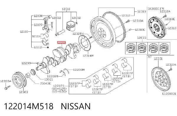 Wał korbowy silnika Nissan Almera CLASSIC