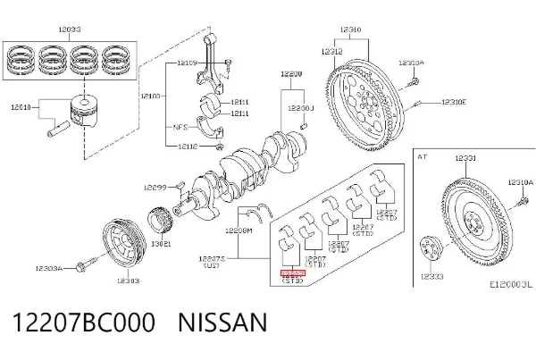  12207BC000 Nissan/Infiniti
