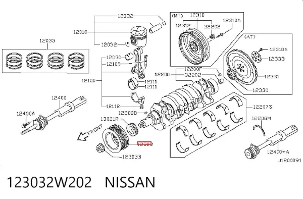 Koło pasowe wału korbowego Nissan Patrol Y61