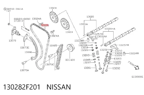Łańcuch rozrządu 130282F201 Nissan/Infiniti