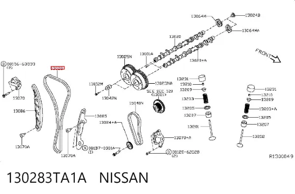 Łańcuch rozrządu 130283TA1A Nissan/Infiniti