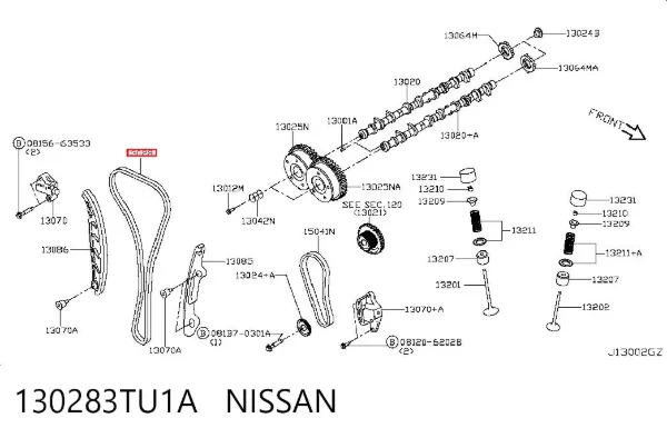 Łańcuch rozrządu 130283TU1A Nissan/Infiniti