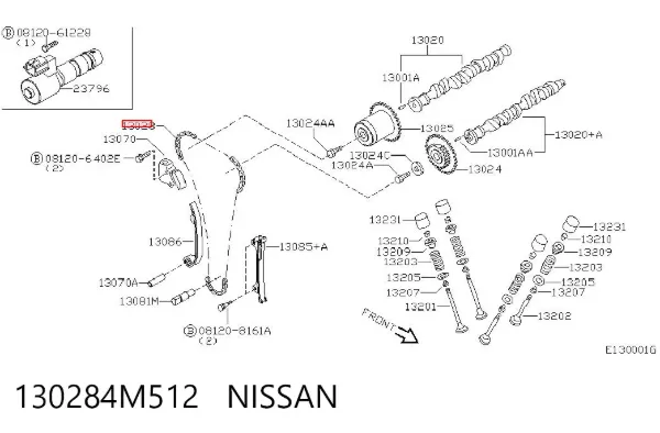 Łańcuch rozrządu 130284M512 Nissan/Infiniti