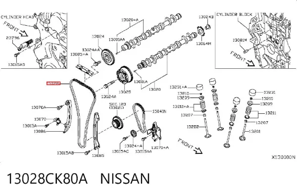 Łańcuch rozrządu 13028CK80A Nissan/Infiniti