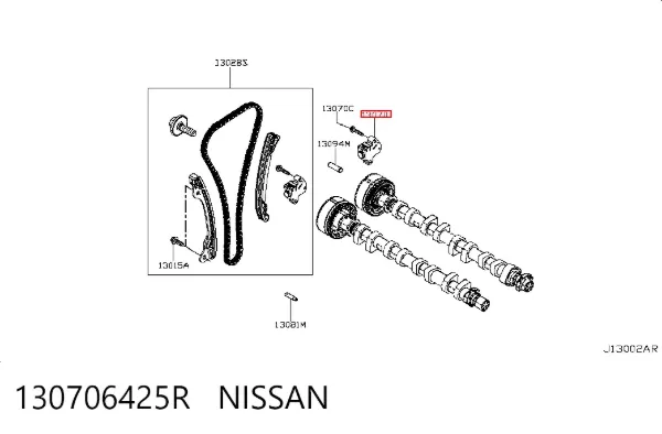 Napinacz łańcucha rozrządu 130706425R Nissan/Infiniti