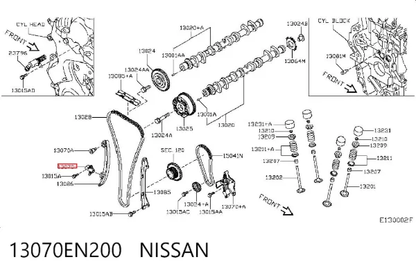 Napinacz łańcucha rozrządu 13070EN200 Nissan/Infiniti
