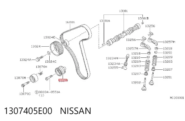 Rolka prowadząca kierunkowa paska rozrządu Nissan Serena C23