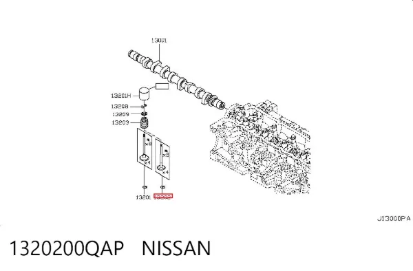 Zawór wydechowy 1320200QAP Nissan/Infiniti