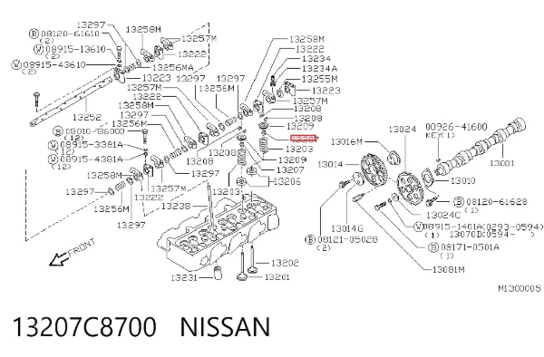 Uszczelniacz zaworu dolotowego/wylotowego Nissan Terrano II