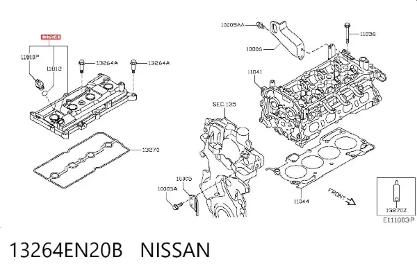 Pokrywa zaworowa 13264EN20B Nissan/Infiniti