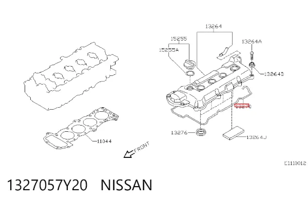 Uszczelka pokrywy zaworowej silnika 1327057Y20 Nissan/Infiniti