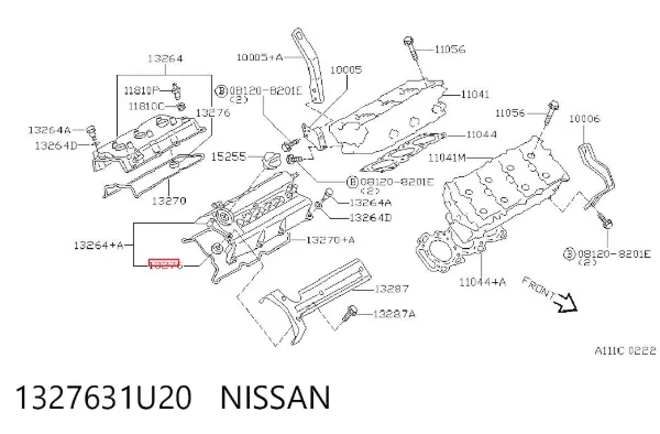 Pierścień uszczelniający gniazda świecy 1327631U20 Nissan/Infiniti