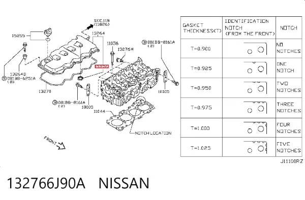 Pierścień uszczelniający gniazda świecy 132766J90A Nissan/Infiniti
