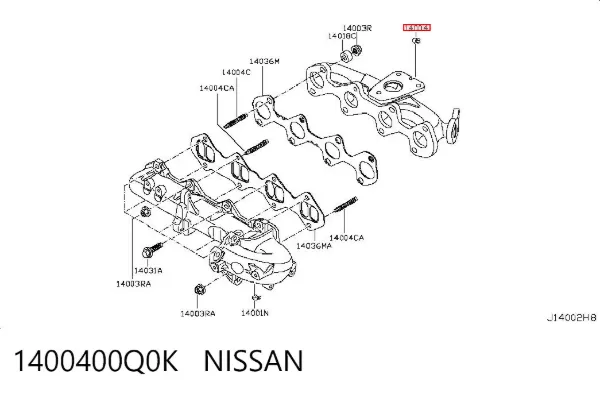 Kolektor wydechowy Nissan Qashqai +2 I