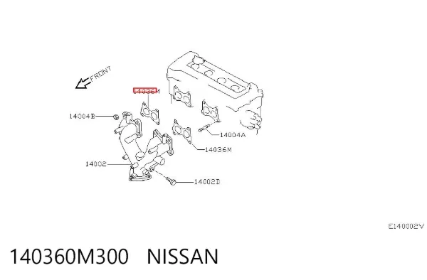 Uszczelka kolektora wydechowego 140360M300 Nissan/Infiniti