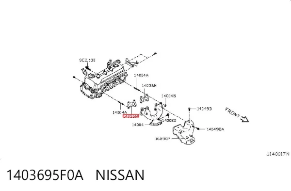Uszczelka kolektora wydechowego Nissan Almera CLASSIC