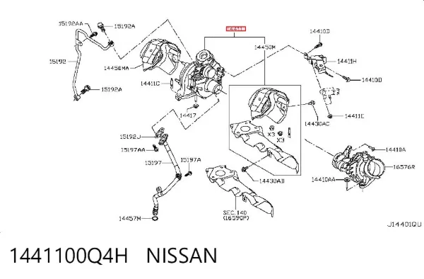 Turbina 1441100Q4H Nissan/Infiniti