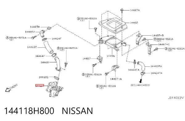 Turbina 144118H800 Nissan/Infiniti