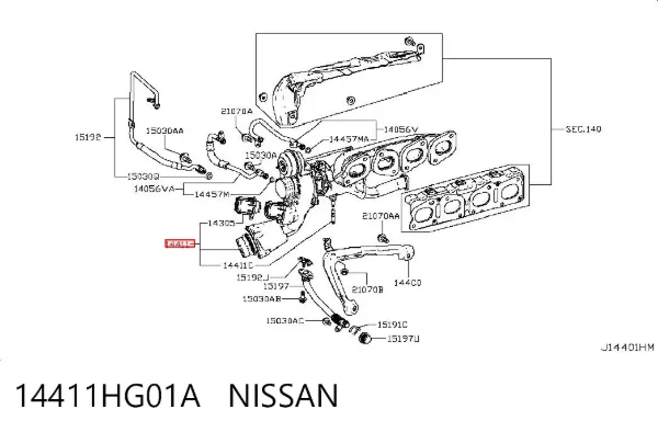 Turbina 14411HG01A Nissan/Infiniti