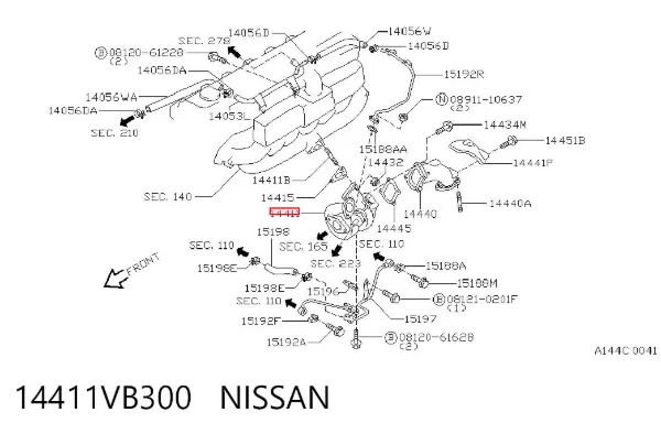 Turbina 14411VB300 Nissan/Infiniti